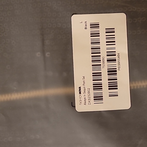 SEQUIN PANT SET- BLACK SIZE LARGE - Picture 7 of 8